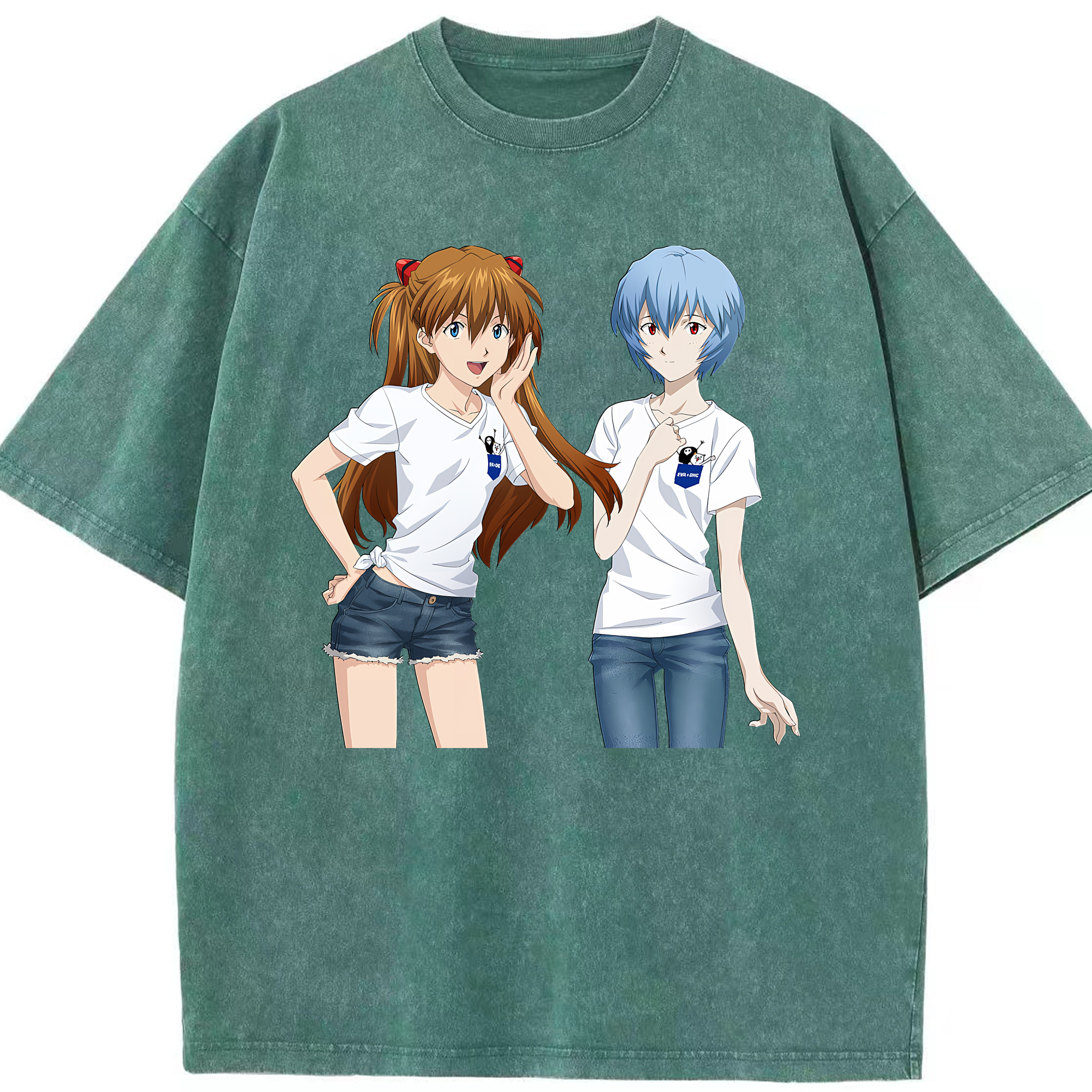 （画像用） EVA 新世紀エヴァンゲリオン 綿100% ヴィンテージ風 半袖Tシャツ（フロントプリント）